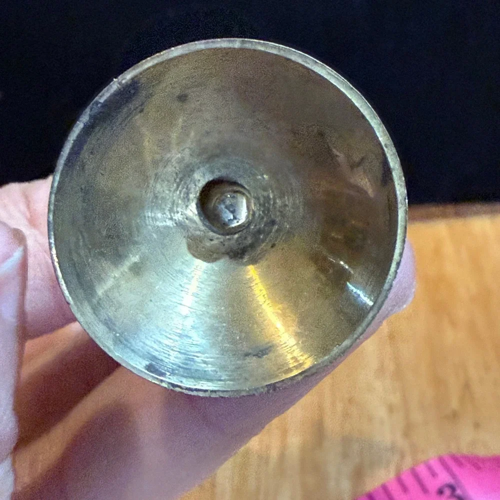 Vintage Miniature Brass Pricket Candle Holder Small Spike Chime‎ Stand 2.75 Inch